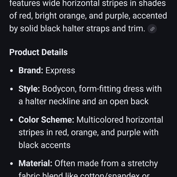 Express Multicolor Striped Dress - Picture 3 of 3